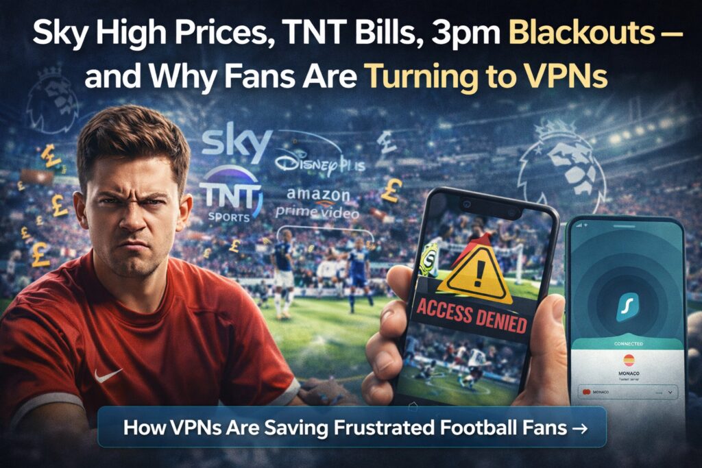 Sky High Prices, TNT Bills, 3pm Blackouts – and Why Fans Are Turning to VPNs